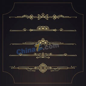 金色装饰花纹矢量下载